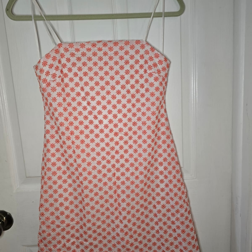 Miami High Low Dress in Orange and White Floral